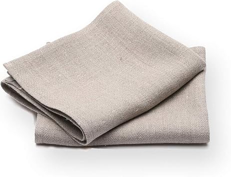Set of 2 Natural Linen Tea Towels Lara