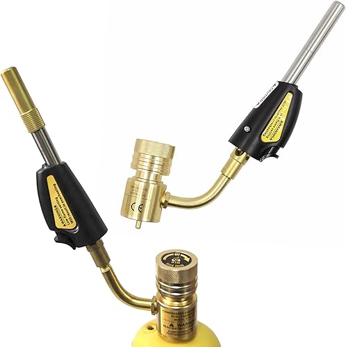 Miniatura 7 de QWORK Puntas de remolino de antorcha, paquete de 2, compatibles con gas MAP-Pro/LP, autoiluminación, regulador de autoencendido de gas, pistola de