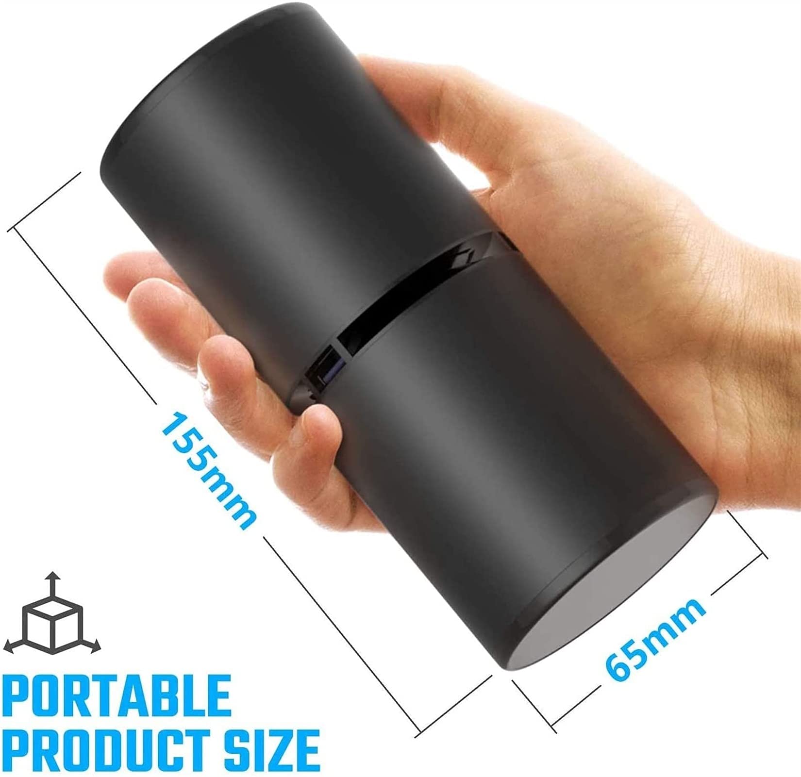 Purificador de aire ionizador para coche, generador negativo con doble puerto USB, limpiador de aire para automóviles y habitaciones pequeñas. Eliminador: humo, polvo