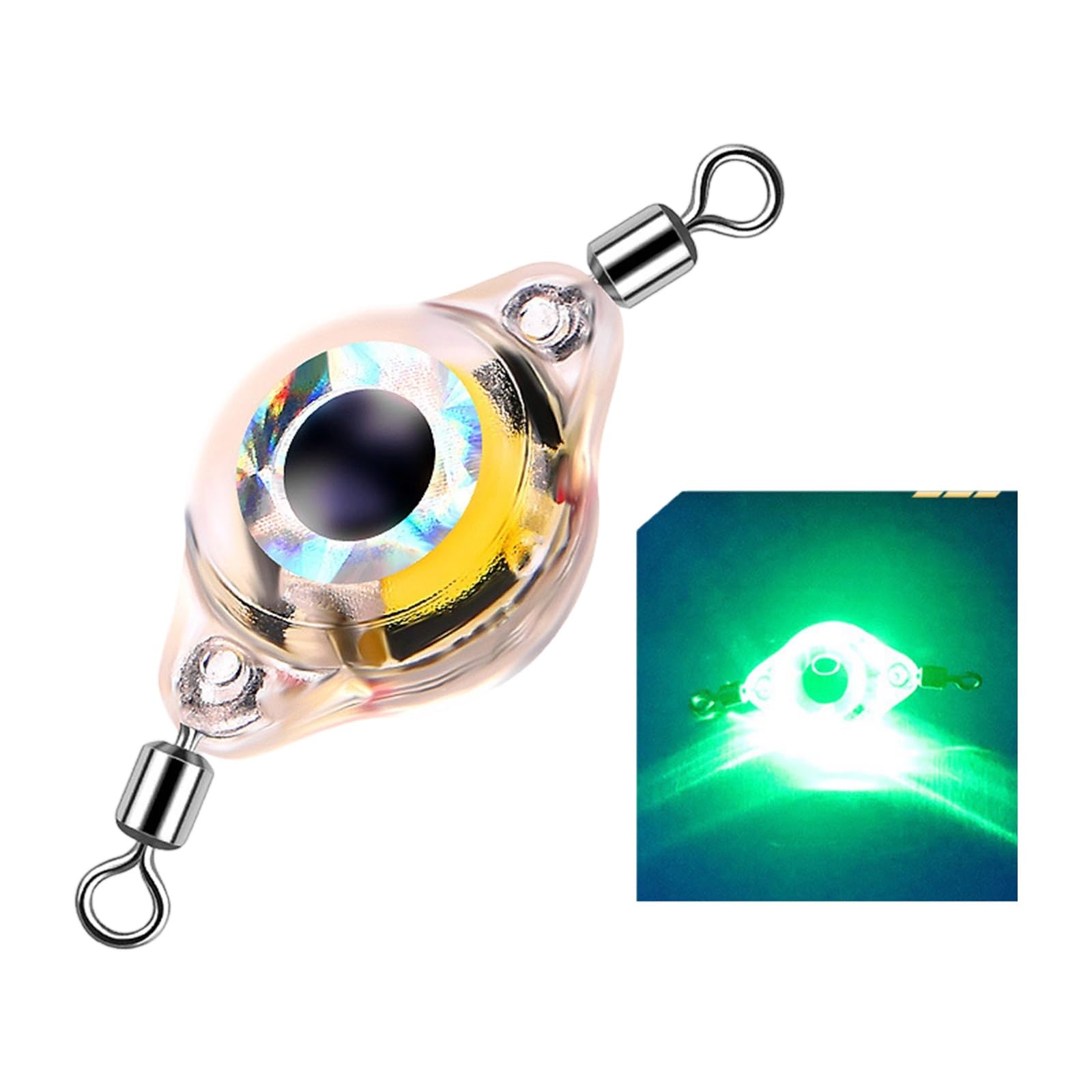 GTYLF LED Fishing Lures Underwater Flasher Halibut Flasher Lighted Fishing Spoons Saltwater Trolling Lure