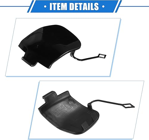 Miniatura 5 de Tapa de gancho de remolque de automóvil compatible con Mini Cooper 2014-2018, parachoques delantero negro de plástico duradero