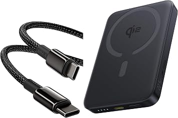 Baseus USB C Cable&Baseus Qi2 Certified 15W Wireless Magnetic Power Bank 10000mAh with USB-C Cable