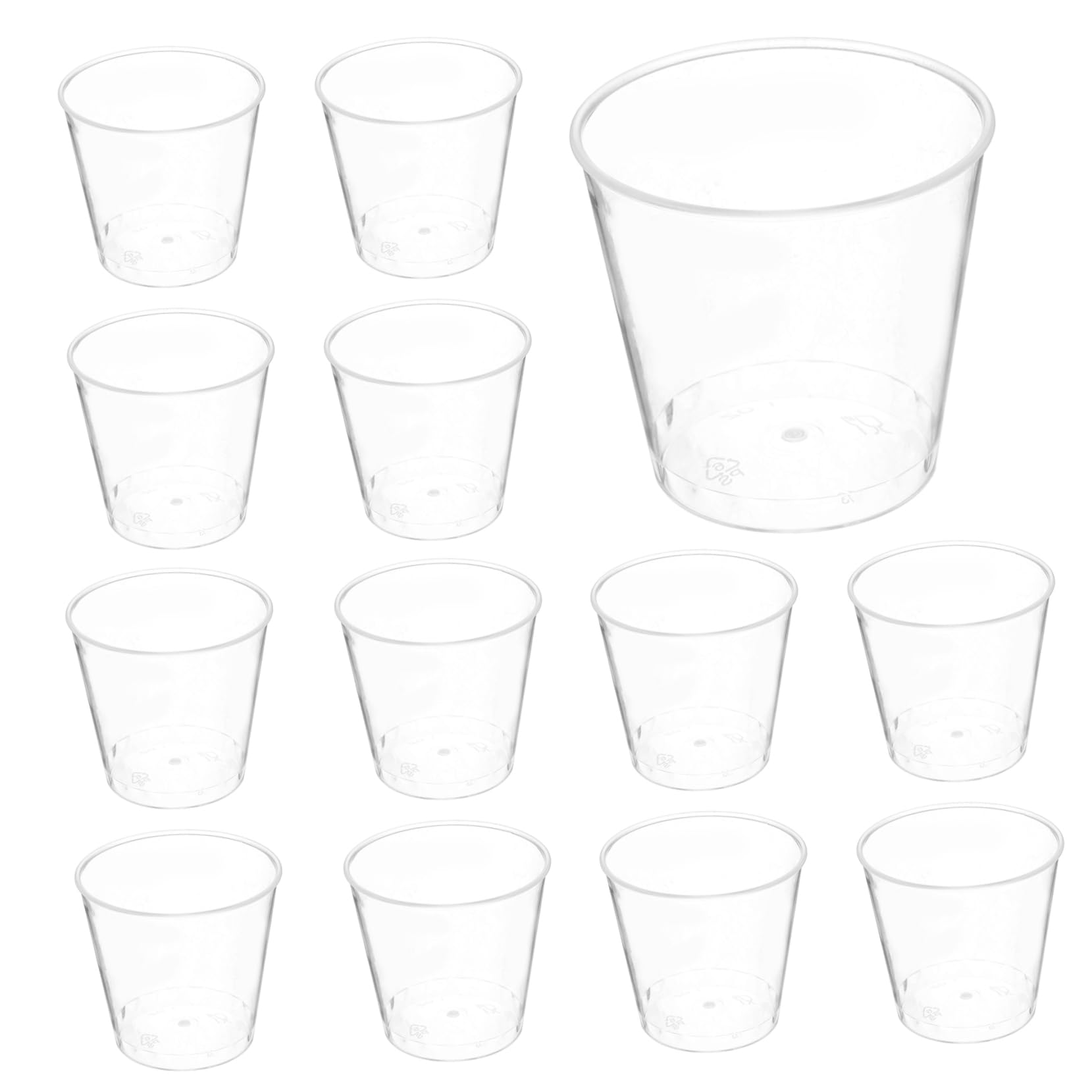 Anneome 50pcs Mini Tasting Souffle Cups Hard Plastic Single Use Clean Versatile for Water Tea Juice Snacks Ideal for Gatherings