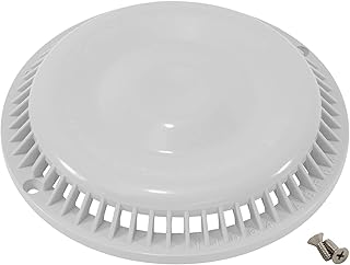 Afras Anti-Vortex White Drain Cover 7 3/8 inch - White Pool Main Grate Replacement with 2 Screws 11064W…