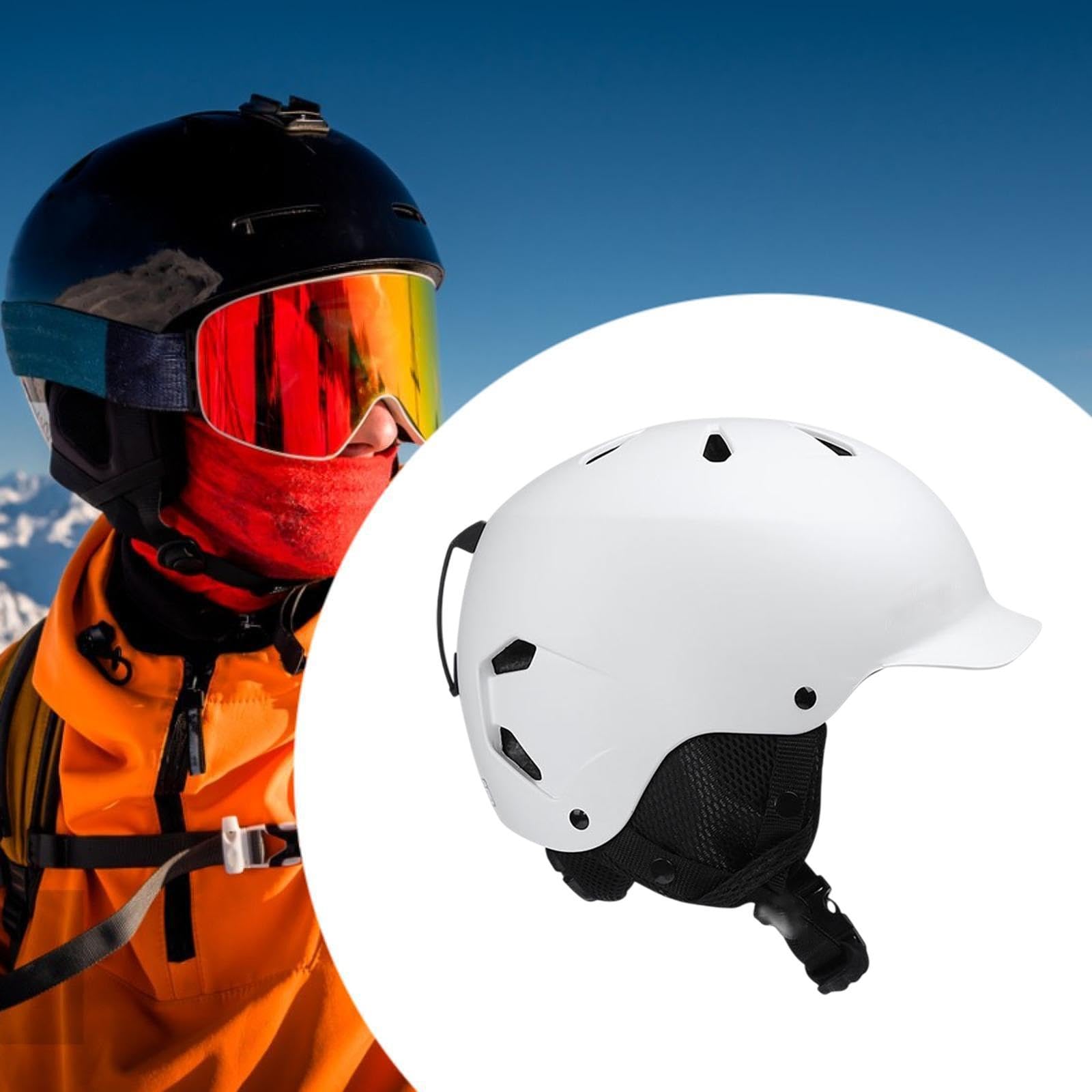 Amagogo Skihelm, Skizubehör, atmungsaktiver Skateboard-Helm, Sporthelm für Mountain Road, Skateboard, Snowboard, Herren und Damen