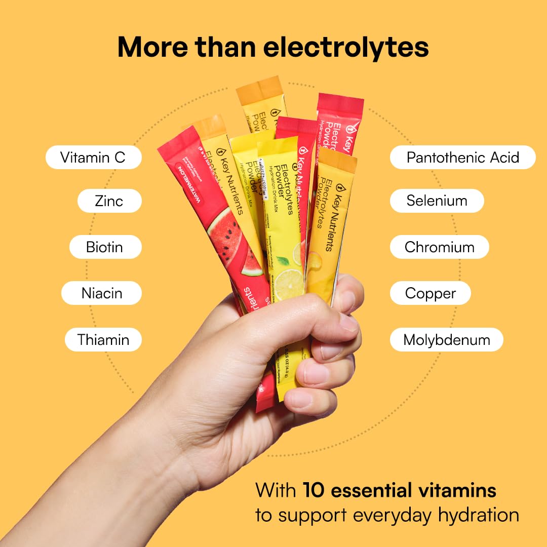 KEY NUTRIENTS Multivitamin Electrolytes Powder Packets, Variety Pack, 20 Ct — Amazon image 2