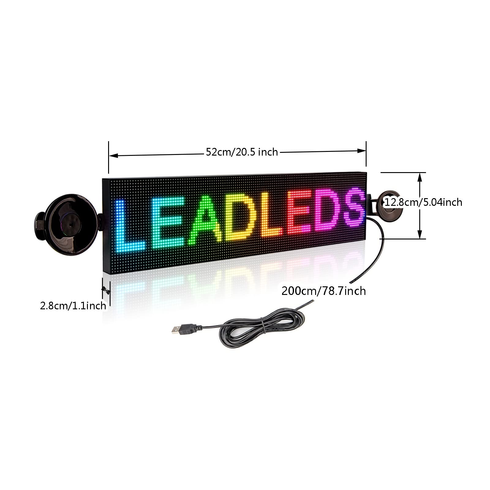 Amazon.co.jp: LED ディスプレイ 20.5インチフルカラーLEDカーボード