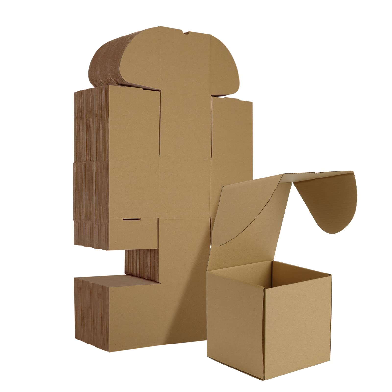 Photo 1 of **NEW**  HORLIMER 6x6x6 inches Shipping Boxes Set of 20, Brown Corrugated Cardboard Box Literature Mailer 6" x 6" x 6" 20 Pack
