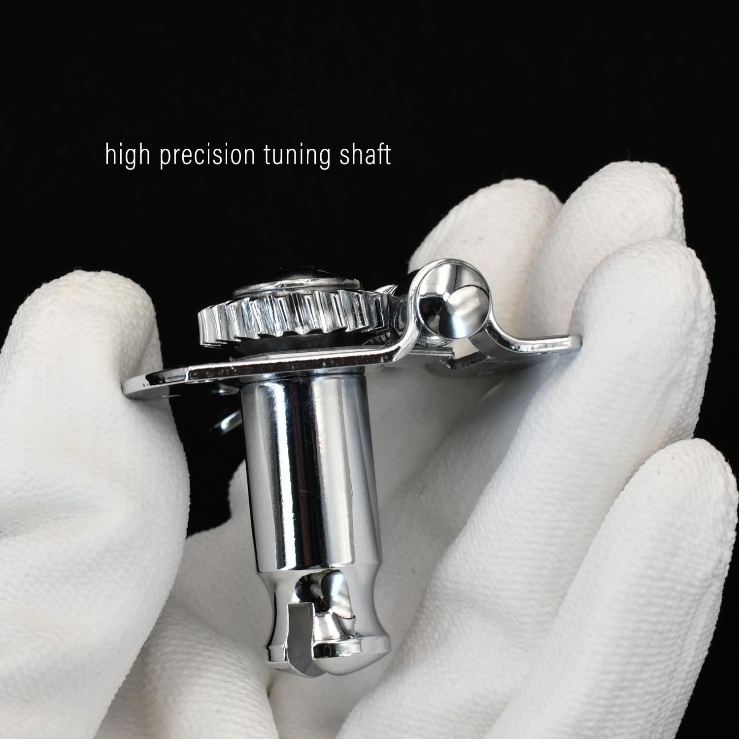 FXJXB 22:1 Bass Tuners (4 Right+1 Left) Open Gear Bass Tuning Pegs Machine Heads for Electric Jazz/Precision Bass Guitar- Chrome(4R+1L)