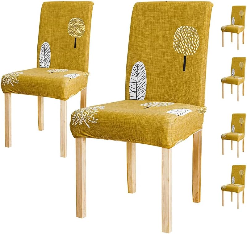 Picasso Chair Covers – Stretch Slipcovers With Abstract Dance Design For Dining Chairs