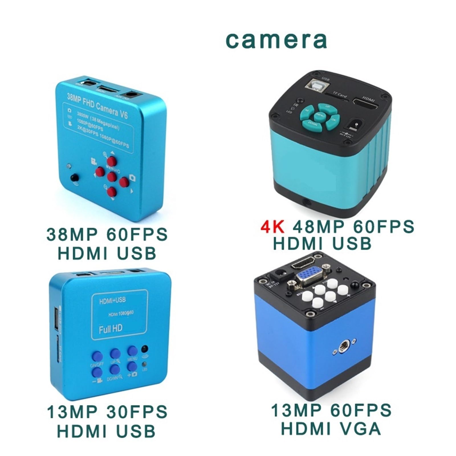 Mikroskop Cyfrowa Kamera Mikroskopowa USB Simul-Focal Trinocular Mikroskop Stereoskopowy Do Lutowania Naprawa Przemysłowa Mikroskopia(3.5X-90X 4K 48MP)