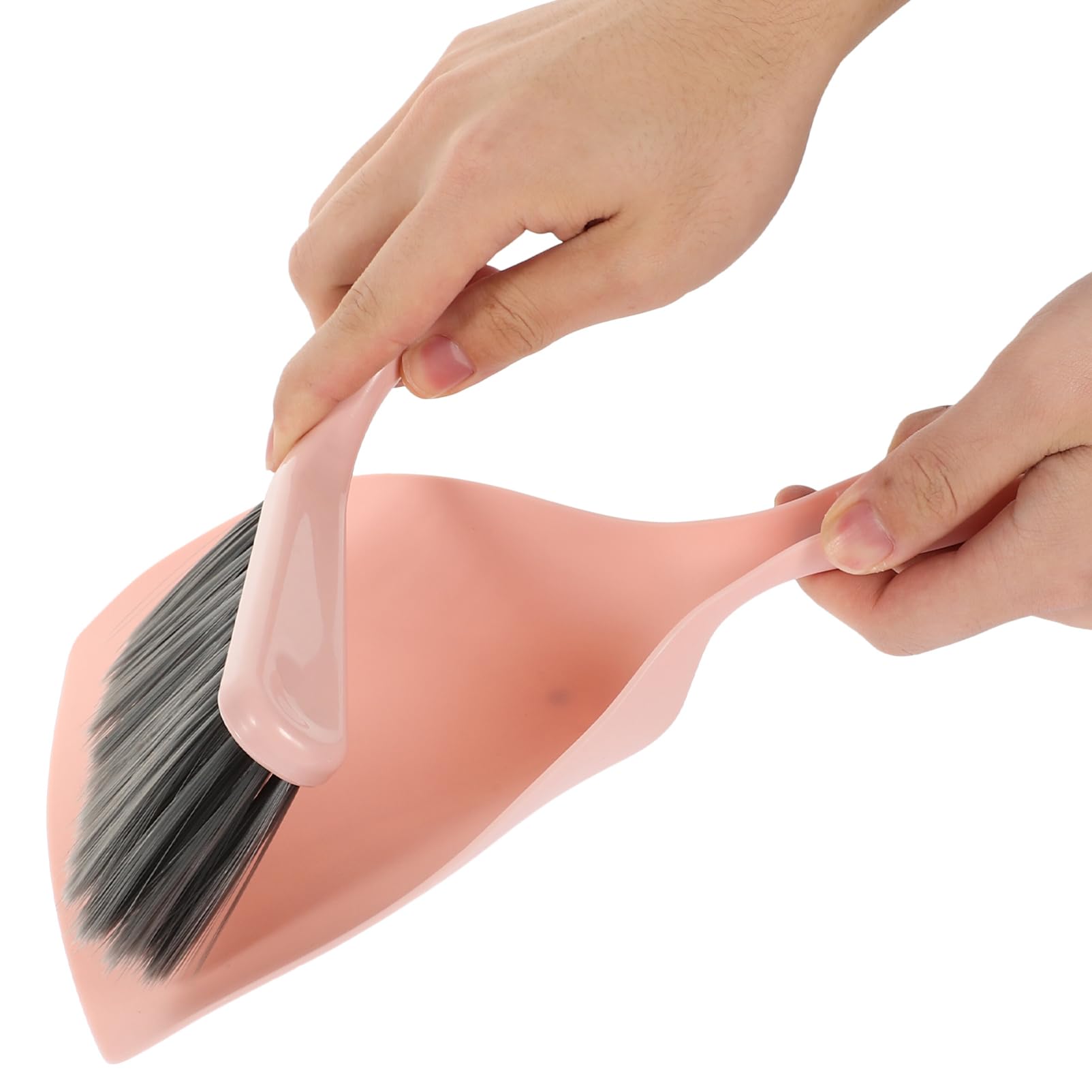 Amosfun 5 Set Set Paletta Scopa Pennello pennellessa Mini Scopa e Paletta Office Piccolo dorables Tastiera detergente per bocchette dell'auto spolverino per Presa d'Aria dell'auto pp Rosa