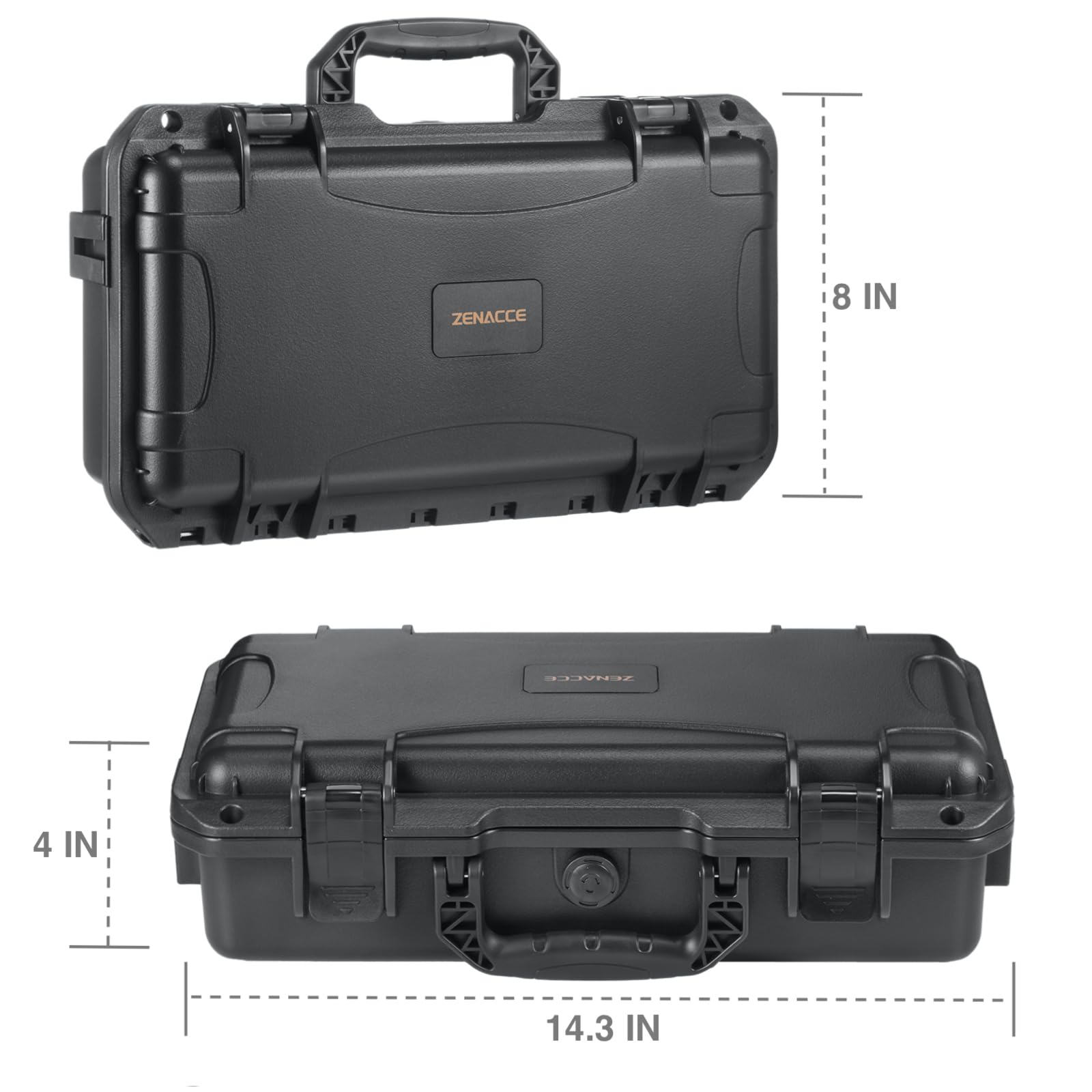 ZENACCE Funda rígida de Transporte para Reproductor Remoto PS Portal, Bolsa de Viaje Impermeable para Consola de Mano PlayStation Portal y Accesorios, Black, Compacto