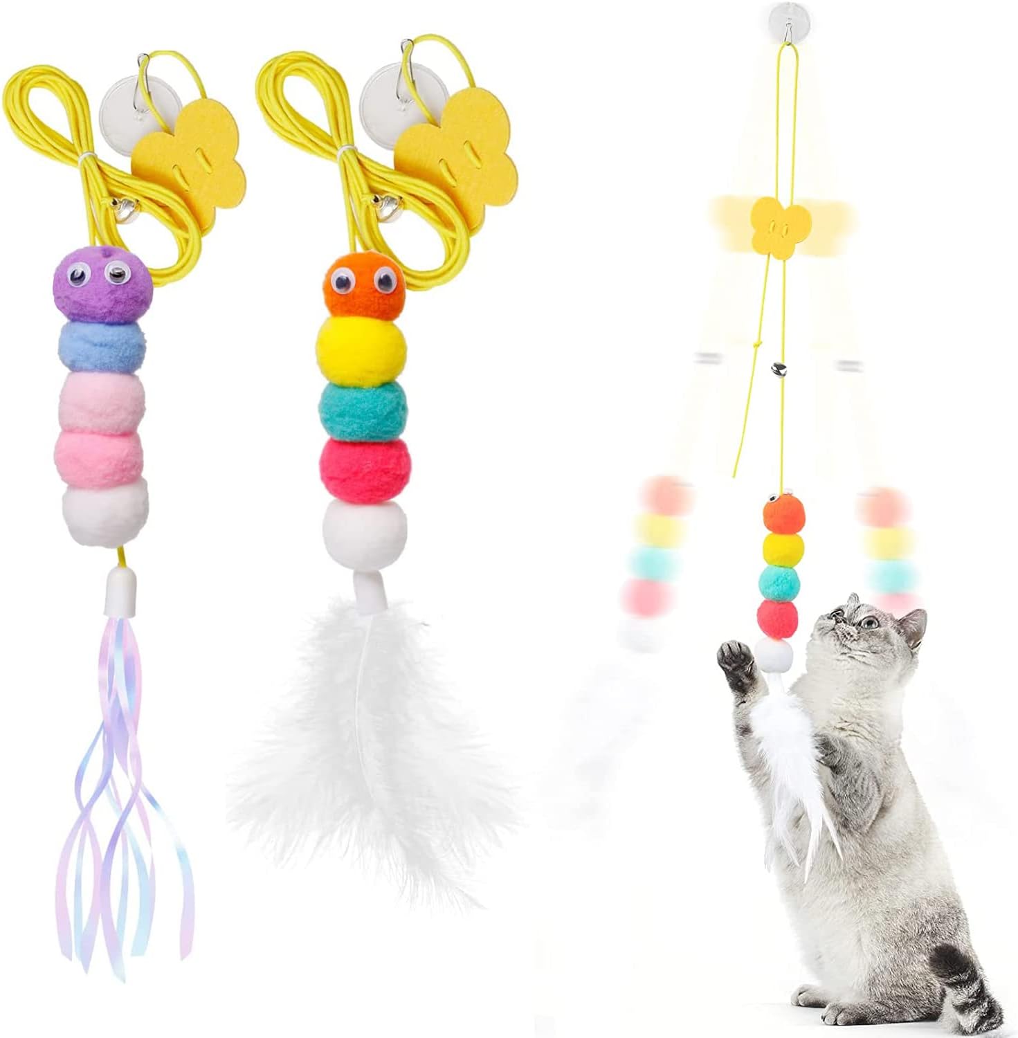 selcouth yyds Interactive Cat Toys for Indoor Cats Adult,Door Hanging