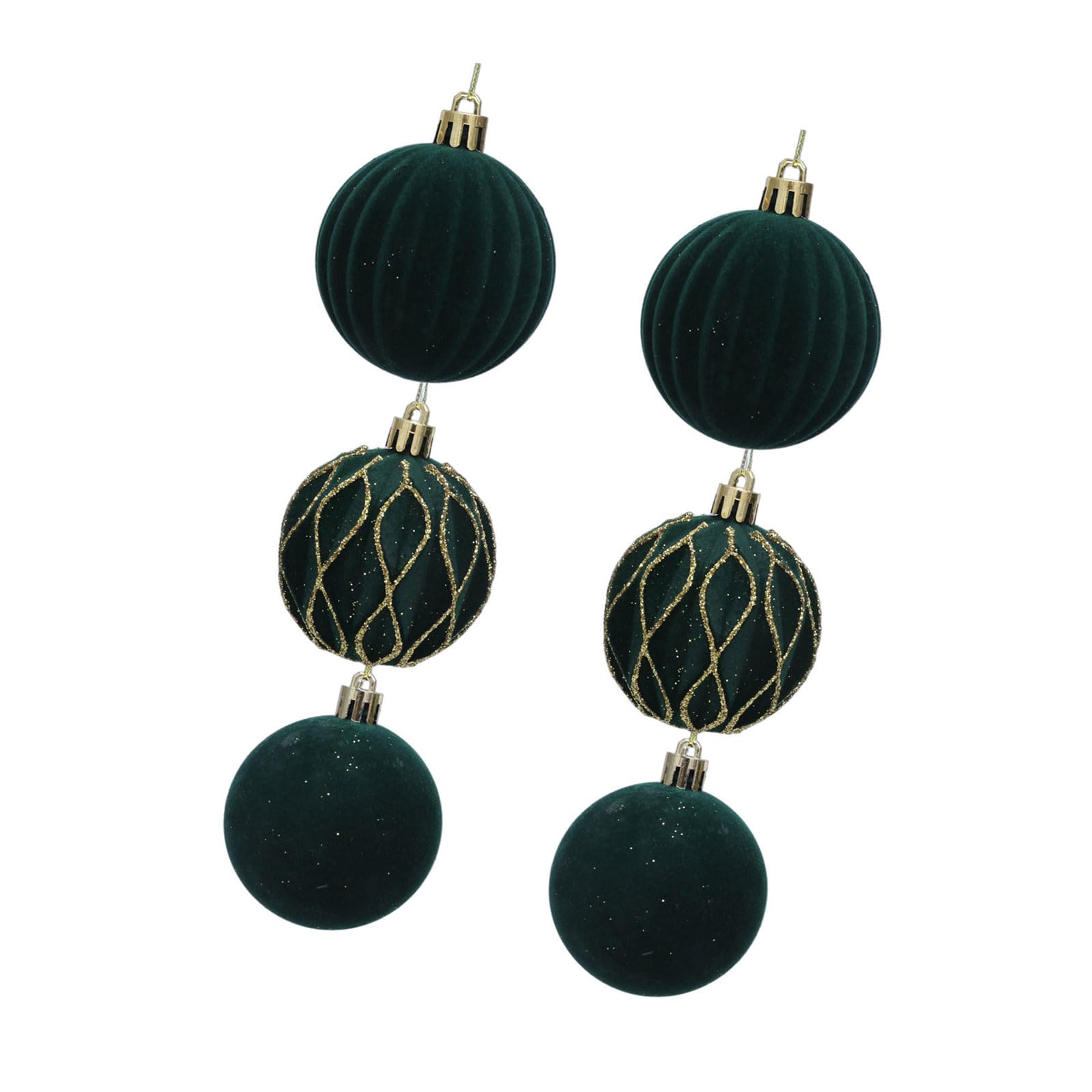 Tsophreniq 6 Pieces Cozy Flocking Holiday Decorations Soft Touch Christmas Balls Soft Flocking Ornament for Festive Atmospheres Holiday Tree Decor