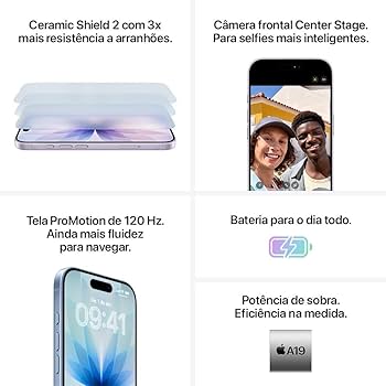 Apple iPhone 17 de 256 GB — Preto | Amazon.com.br