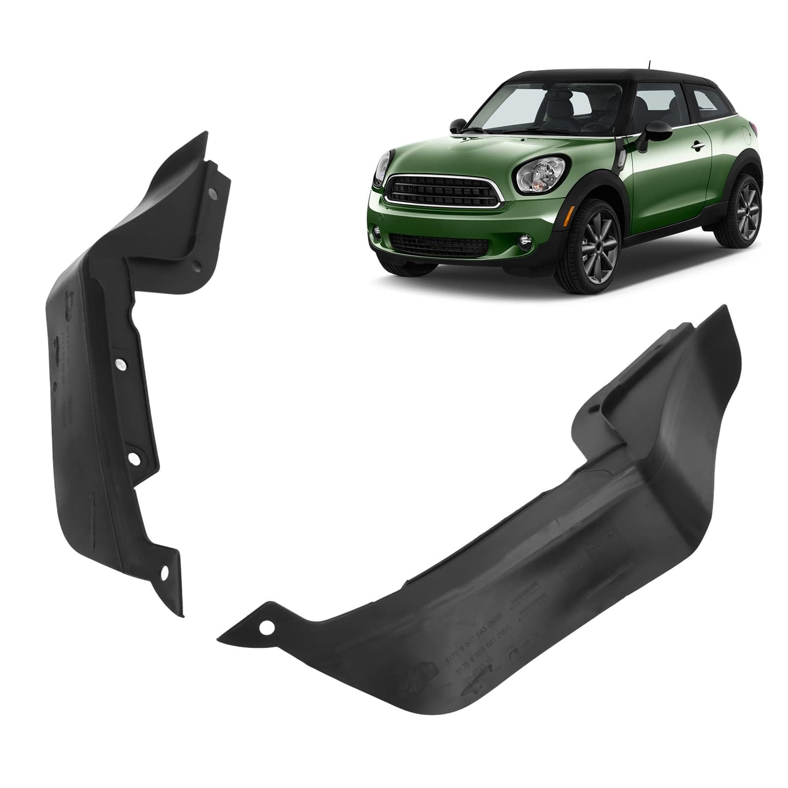 Front Bumper Splash Guard,Lower Pressure Lip 51119802643 Replacement Compatible for John Cooper Works Paceman Countryman Base