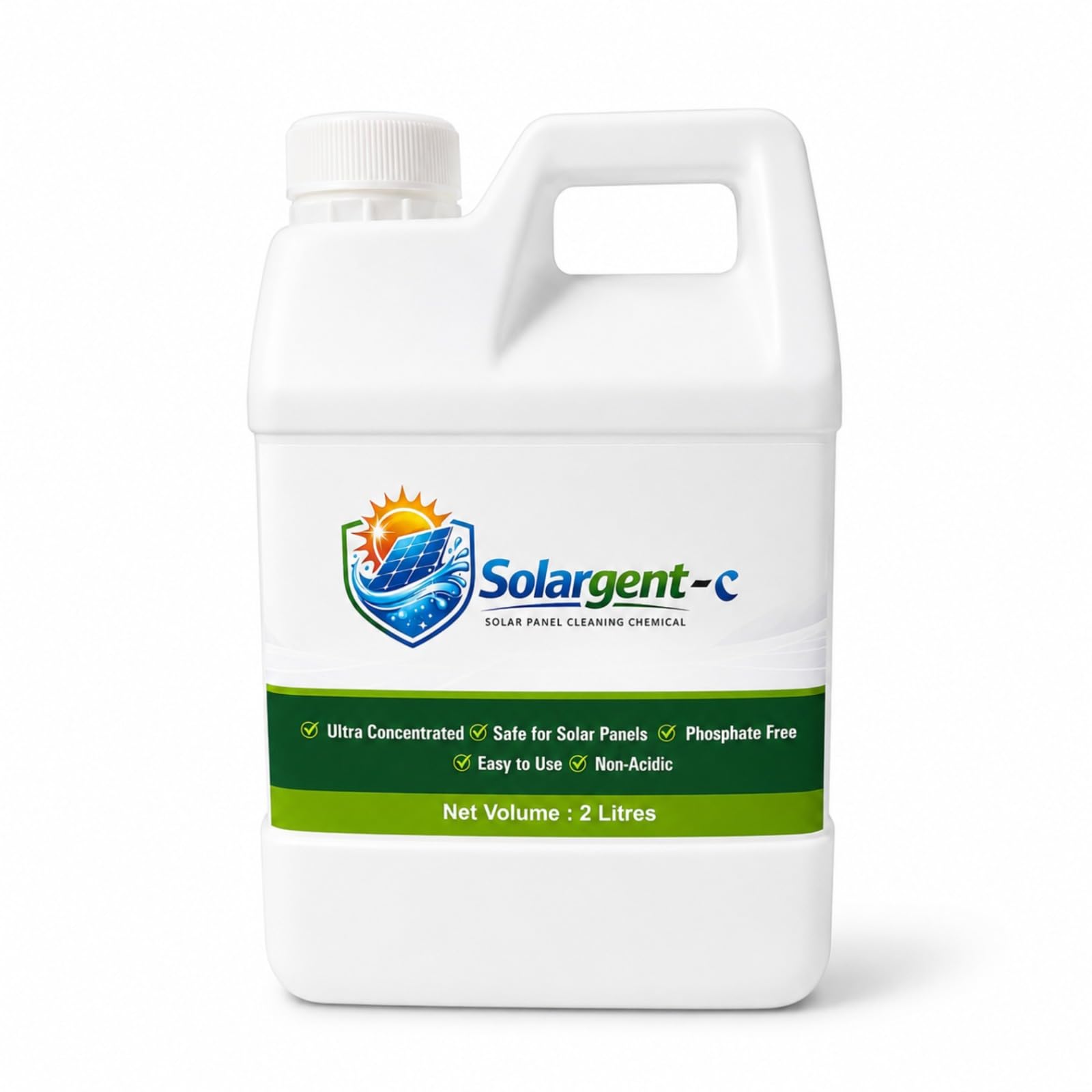 C Solar Panel Cleaning Chemical 2 Litre | Concentrated Solar Panel Cleaner Liquid for Dust, Dirt, Bird Droppings & Stains | Non-Acidic, Phosphate Free Solar Module Cleaning Solution-image-19