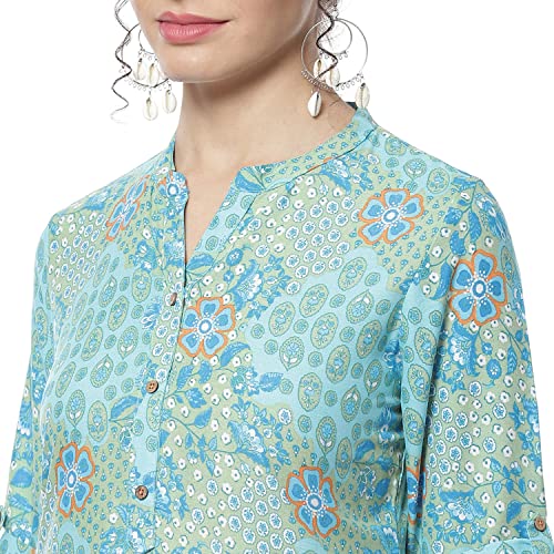 Image of Rangriti Purple Liva Straight Kurta for Women