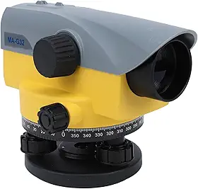 Luocute Kit de Nível óptico Automático 32X, Instrumento de Levantamento de Alta Precisão Com tripé de Alumínio e Haste de Grau 9FT, tripé de Levantamento de Alumínio para Medição de