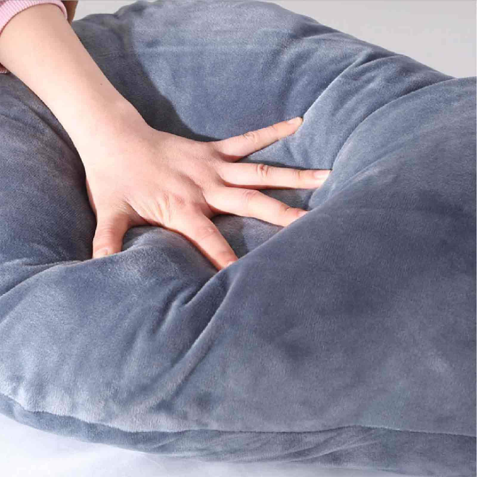 AIZYR A Forma di C. Cuscino per La Gravidanza, Cuscino per Tutto Il Corpo Cuscino maternità Comfort con Rivestimento in Velluto Lavabile Rimovibile per L'Allattamento al Seno del Bambino,Viola