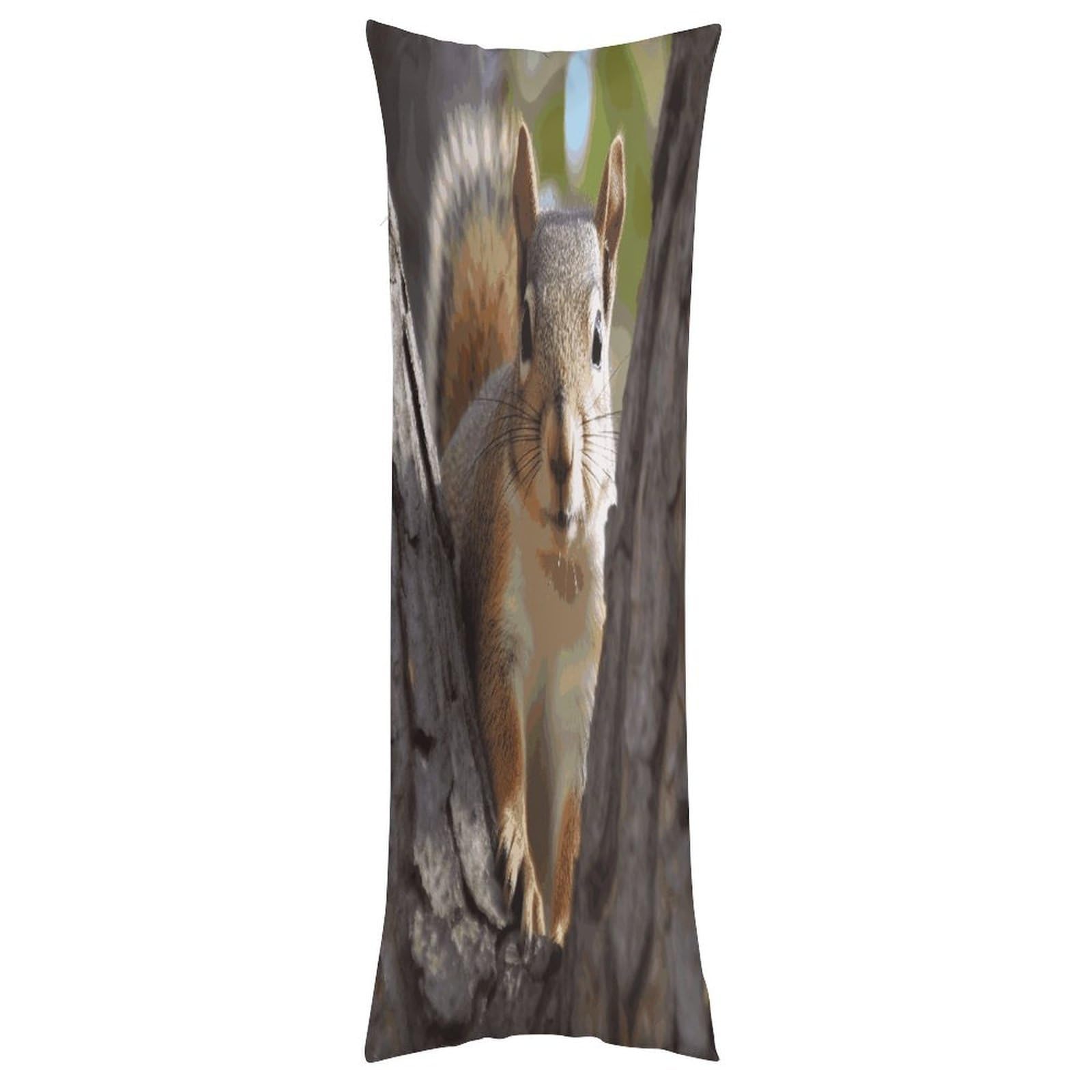 LDGSUPH Squirrel in The Tree Pillow Cases Soft Pillowcase with Invisible Zipper Wrinkle Resistant Pillow Covers Breathable Removable Pillow Protector for Bed Sofa Car 20"x54"