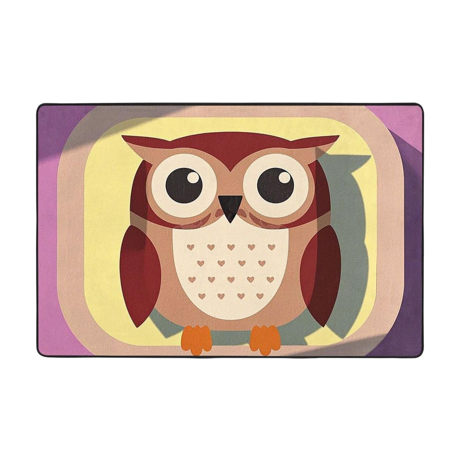 Tapis hibou antidérapant et ultra doux contre les sols froids