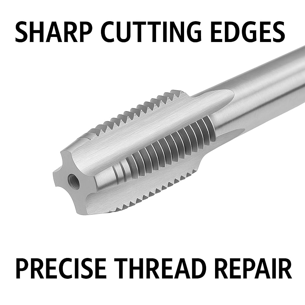 M6x1.0 Metric Thread Tap – 6542 High-Speed Steel, Right-Hand, For Internal Threading And Repair, Compatible With Metal, Plastic, And Composites, For Automotive And Mechanical Use