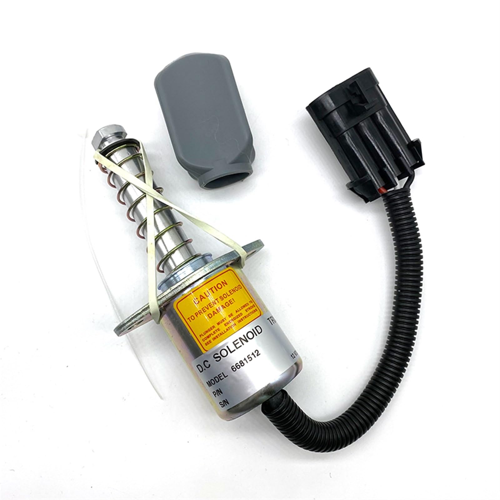 BIVOO Solenoide de Parada de Apagado de Combustible 6681512 12V 6681513 6690563 for S70 S100 S130 S150 S160 S175 S185 S205 S220 solenoide de Parada