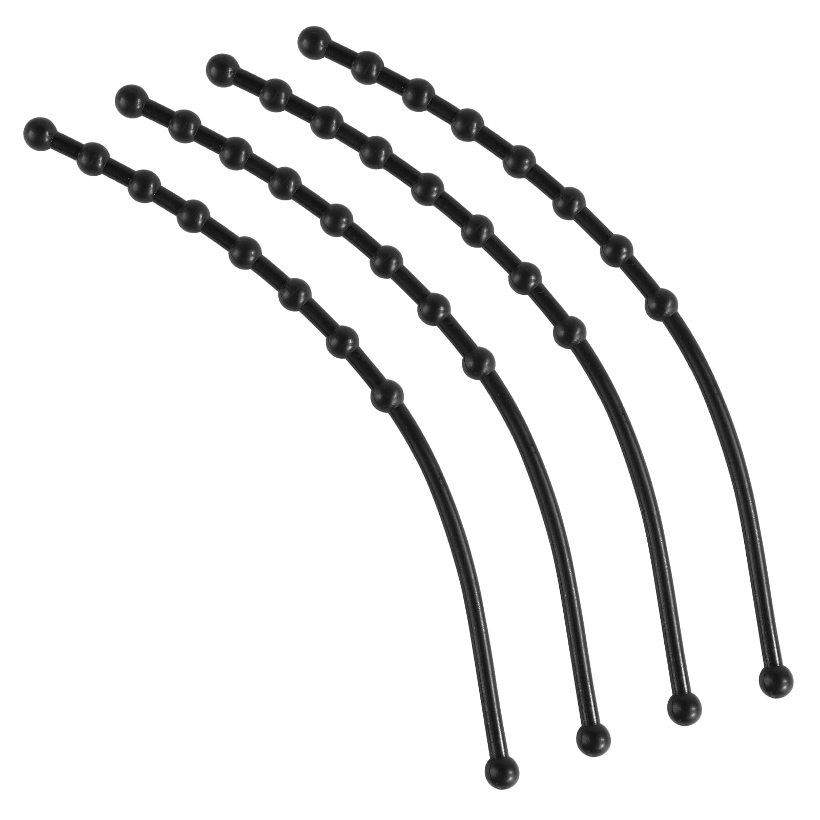 4pcs Rubber Guard Strap, Ice Auger Blade Protectors Power Blade Protectors Ice Auger Accessories Ice Fishing Accessories for Power and Hand Ice Augers Winter Ice Fishing(Black)