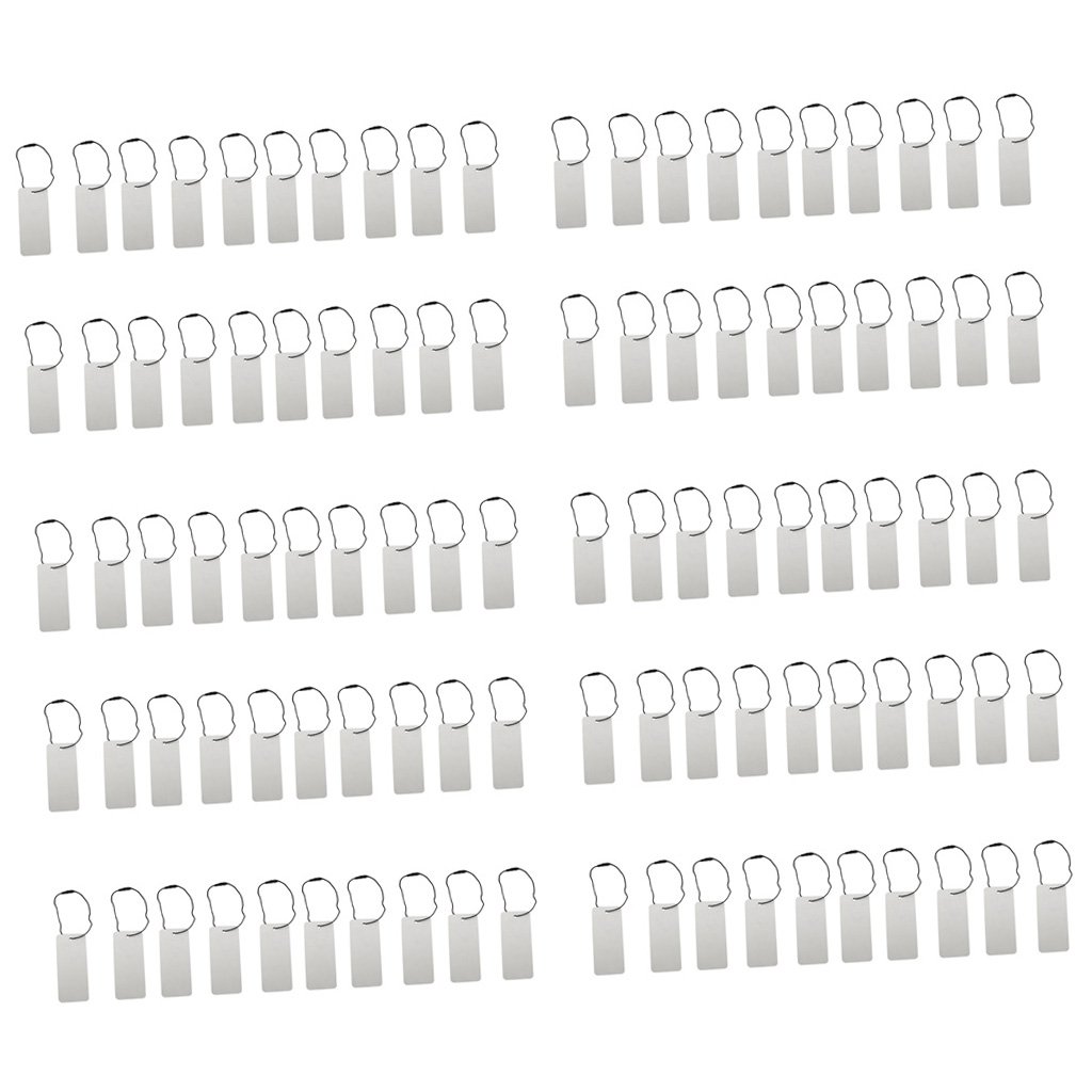 KBOLAE 100 Pcs Blank Price Tags Rectangle Clothing Tag Marking Tag with Black String