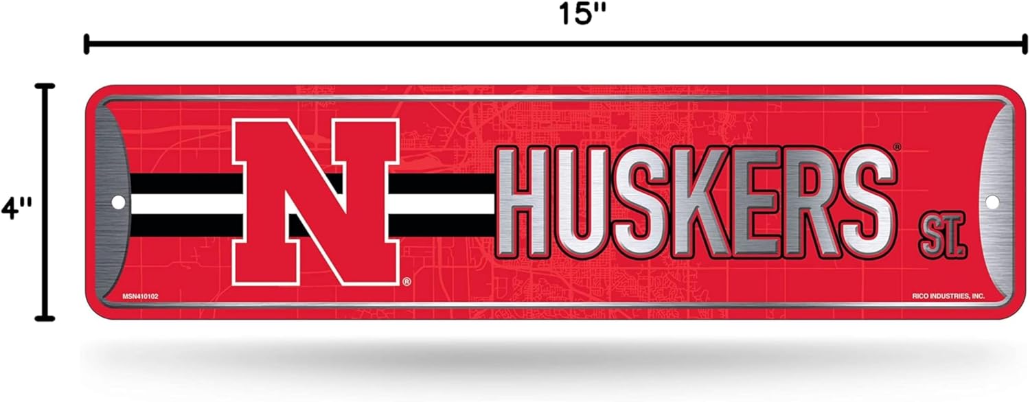 NCAA Rico Industries Metal Street Sign Metal Street Sign 4" x 15" Home Décor - Bedroom - Office - Man Cave - Image 4