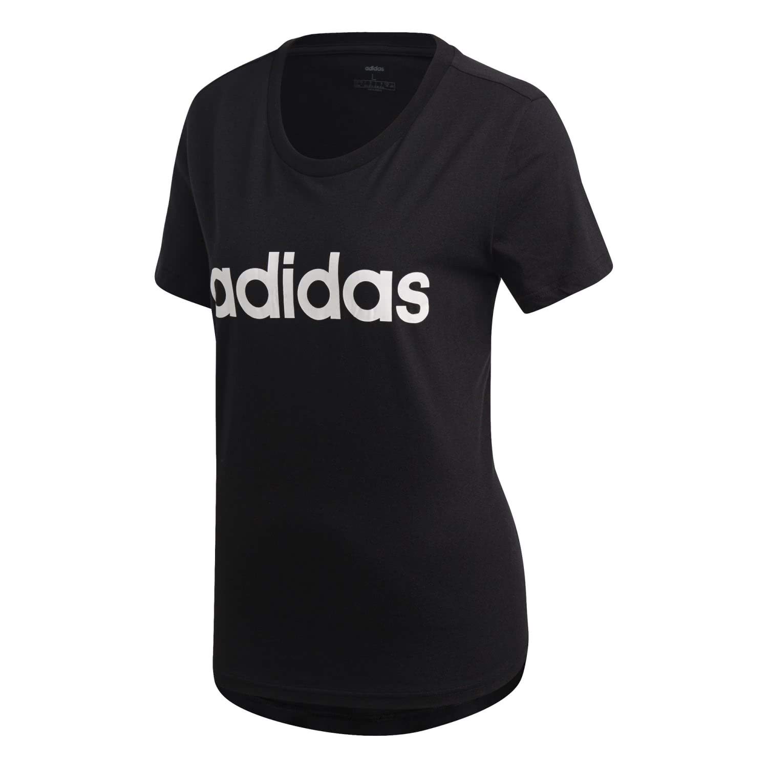 adidas Women?s W E Lin Slim T-Shirts | Black | Size-M |