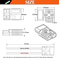 Vista 2 de Conector de batería, enchufe de conector rápido de batería de 50A 600V, enchufe de desconexión y conexión rápida, con cable de silicona de batería