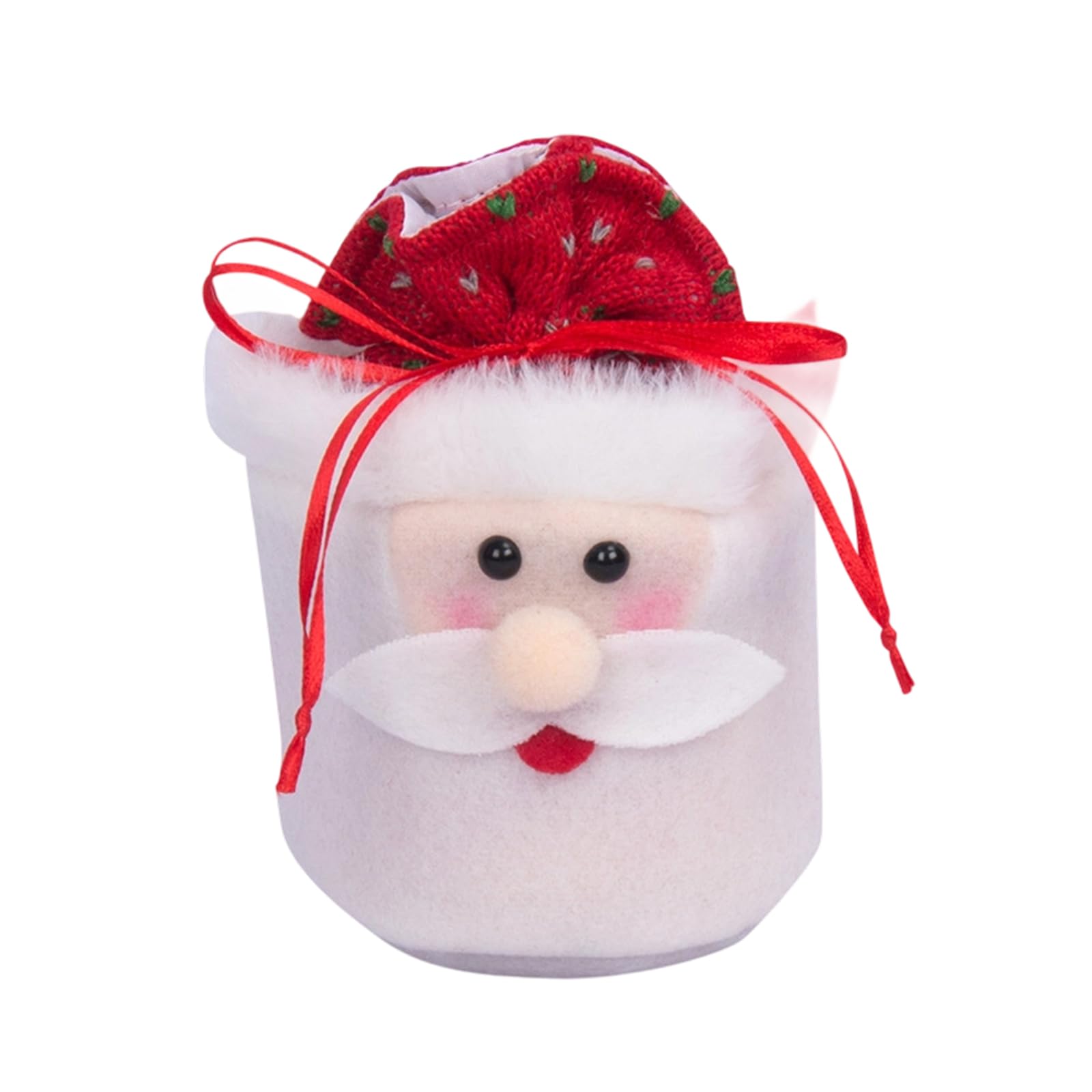 Nucelit Cloth Gift Sacks for Christmas Candy Party Supplies Decoration Drawstring Santa/Snowman/Deer Seasonal Organization Bag Bag
