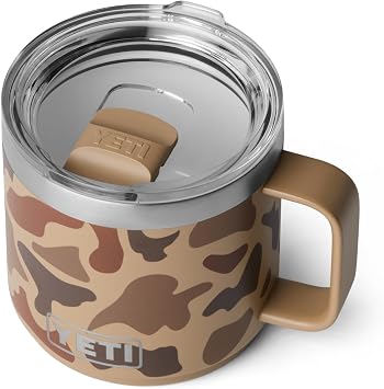 YETI Rambler 14 oz Ceramic Lined Stackable Mug, Wetlands Camo