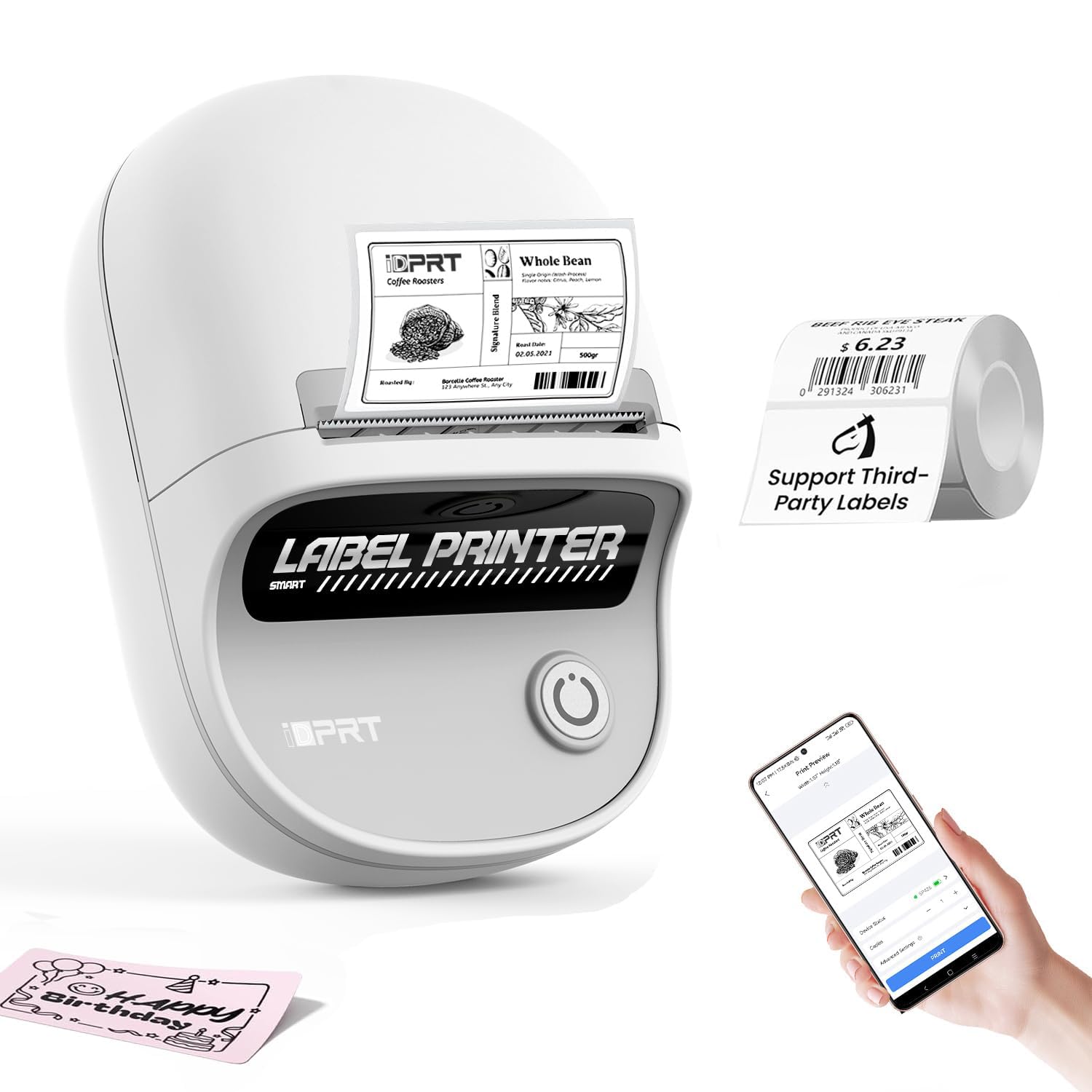 iDPRT Thermal Printer 4x6 Inch Label, Windows/Mac/iOS/Android, Desktop Barcode Label Printer for USB, SP410 Thermal Printer for Small Business and Shipping Package-image-46