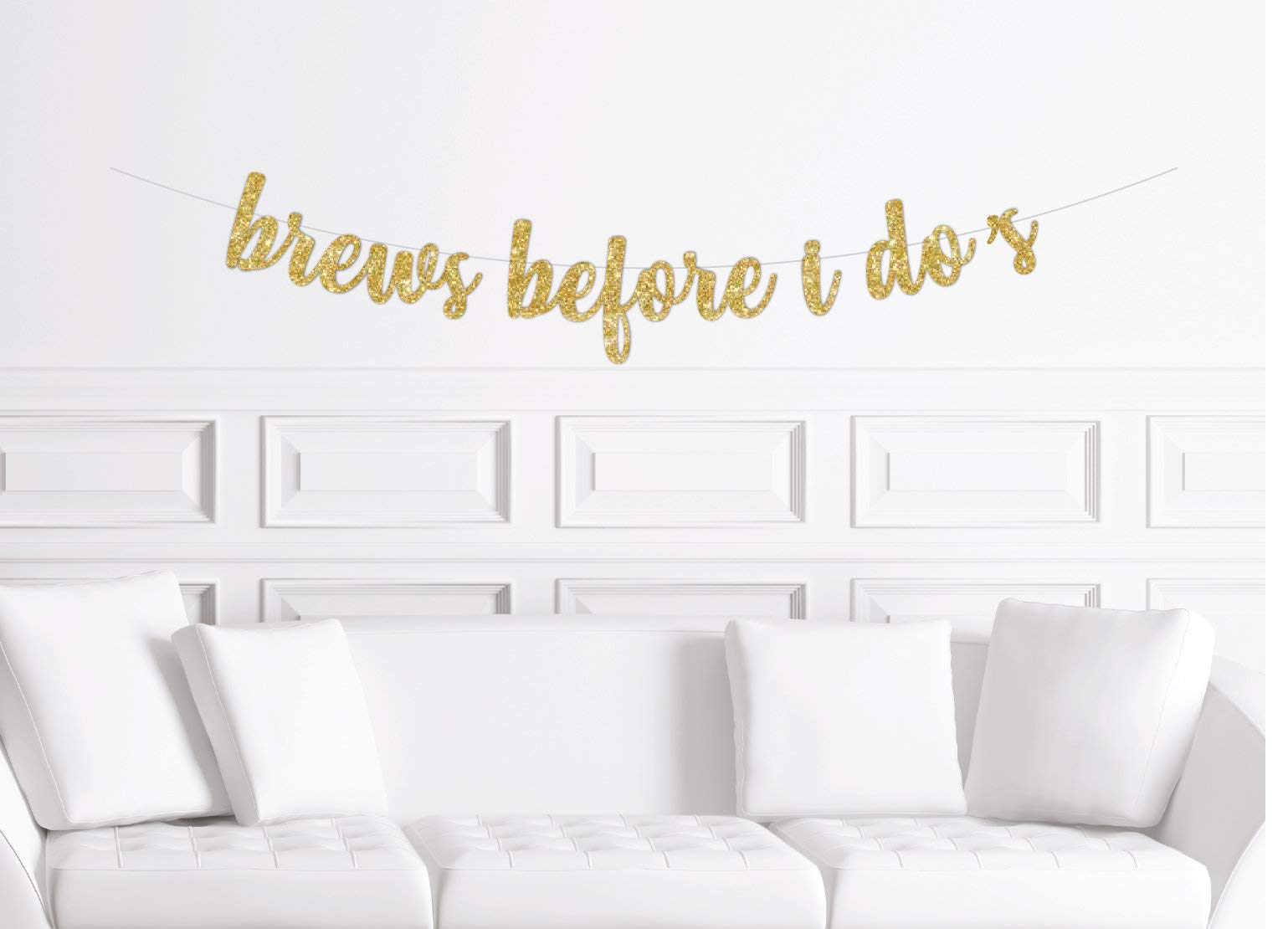 Diuangfoong Brews Before I Do's Brewery honeybeer Themed Bachelorette Party Cursive Banner Decoration Decor