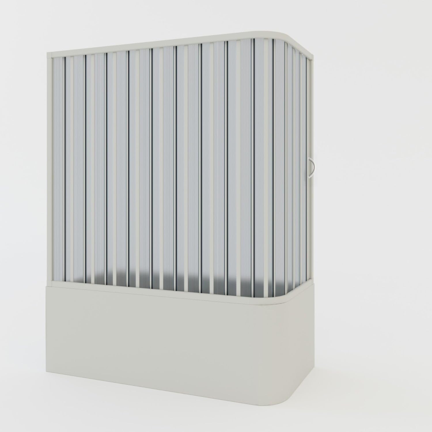 Box doccia sopravasca 70x140 in PVC a soffietto mod. Ortensia con apertura laterale