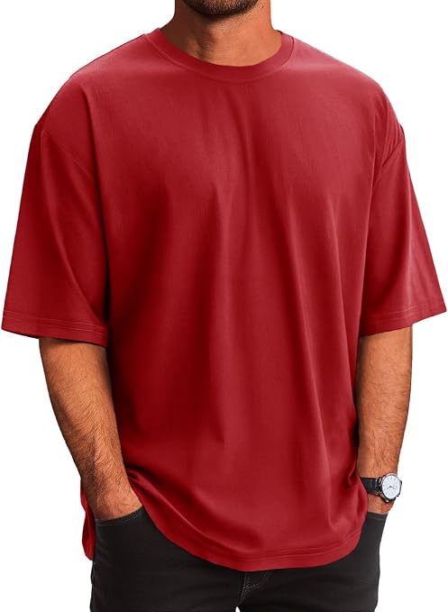 Casual T-Shirts Short Sleeve Lightweight Oversized Summer Cotton Tee Beach Crew Neck Tops