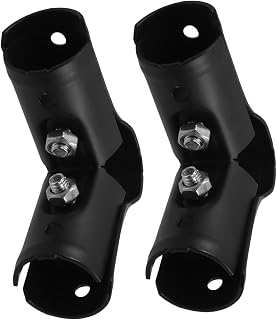 POPETPOP 2 Piezas Piezas De Conexión De Accesorios De Tubería Conector Conectar Adaptador De Abrazadera De Tubo Clips De Tubo De Invernadero Adaptador De Tubería Pipa Acero Inoxidable Negro