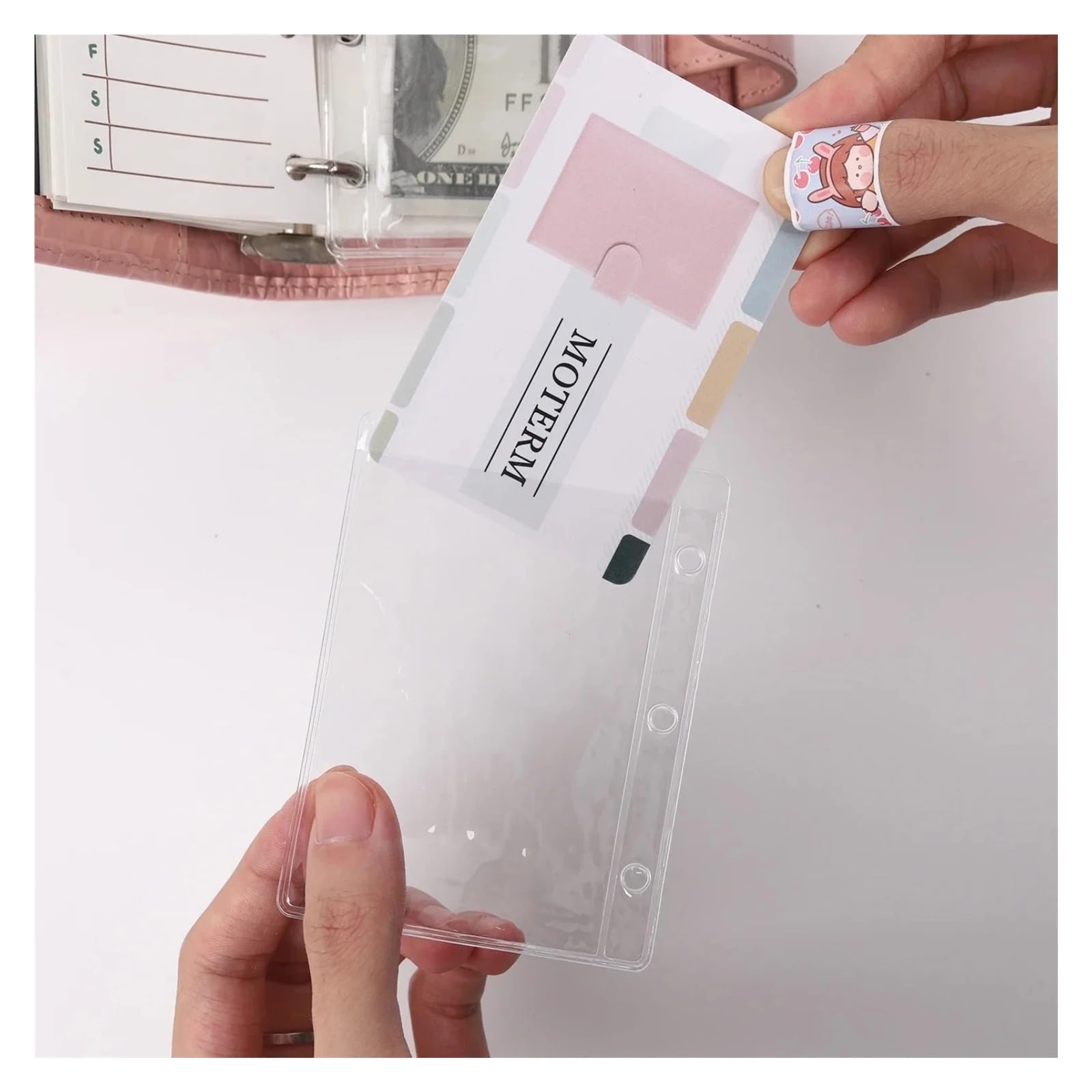 80 buste trasparenti in PVC per raccoglitori a 6 fori, formato A5 personale, formato A9, per inserire raccoglitori e raccoglitori ricaricabili