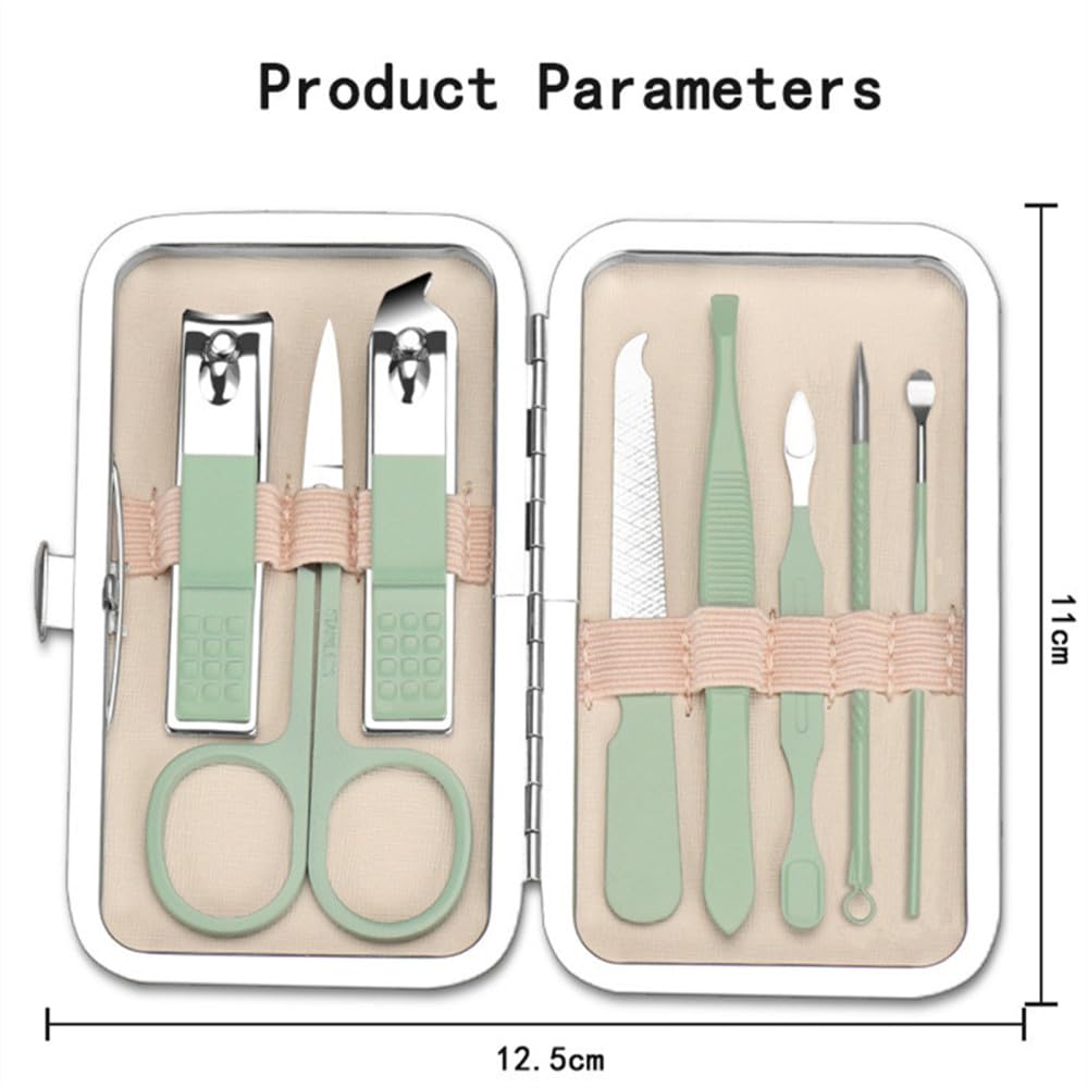 Ensemble de 7/8/10/16/18 Coupe-Ongles en Acier Inoxydable, Outil de manucure, Cure-Oreilles, Ciseaux pour Peaux mortes, Outils de beauté, 16 pièces (2 pièces, 8 pièces, 4 pièces)
