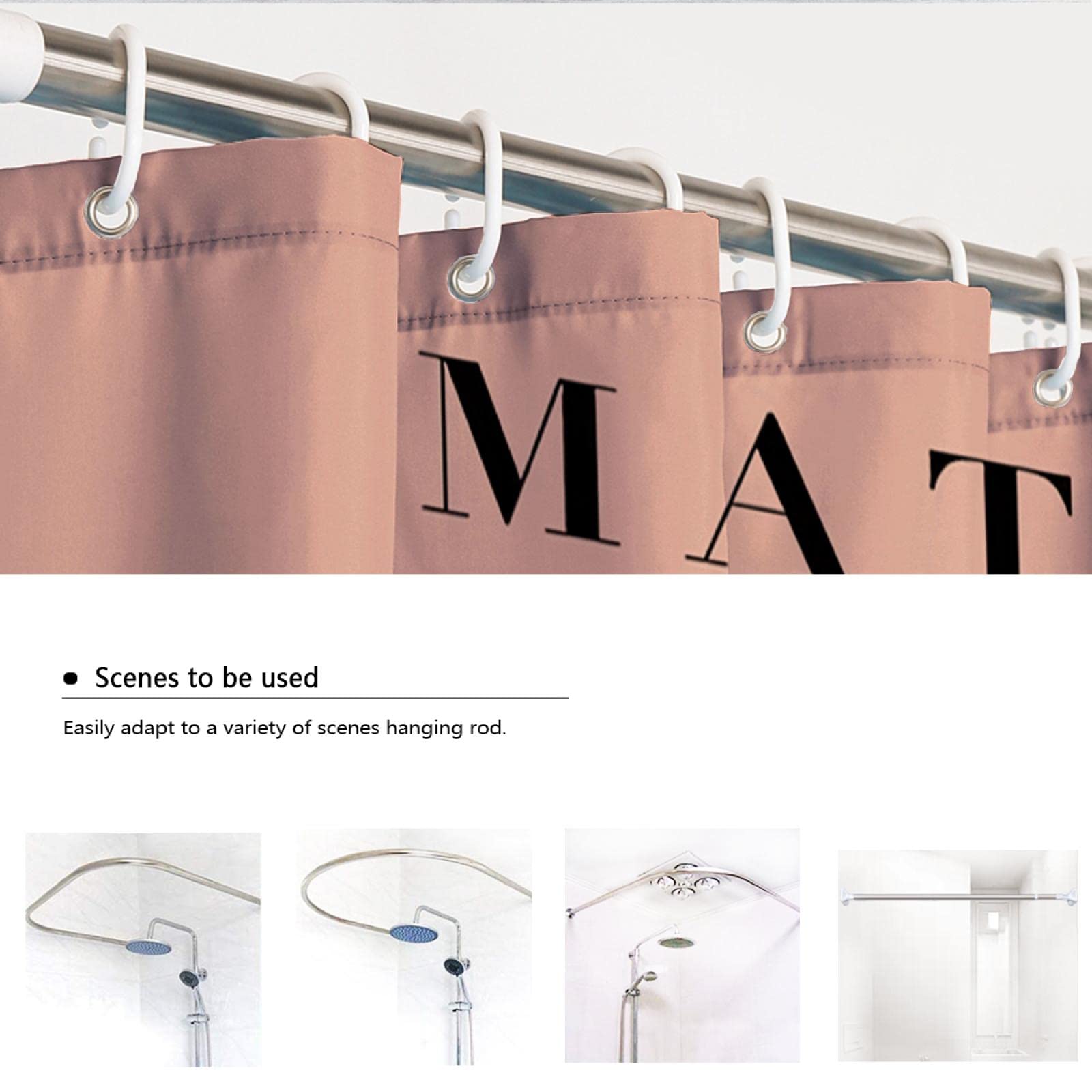 Matisse Minimalism Amarillo Blanco Cortina de Ducha para Hotel Gimnasio Baño Decor Plantas Modernas Cortinas de Ducha Set Impermeable y de Secado rápido 240x180 cm