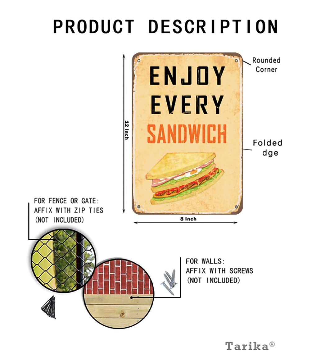 Affiche En Métal Vintage S Sandwich Zone Pour Décoration