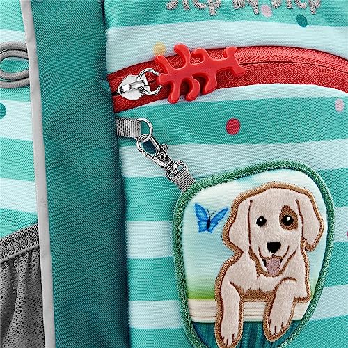 Step by Step KIGA MAGS „Dog Lucky“, 1 Magnet-Applikation mit Karabinerhaken, Hund, Anhänger zur Individualisierung des Kindergartenrucksack KIGA MINI & KIGA Maxi, für Mädchen & Jungen, 12 + Monaten