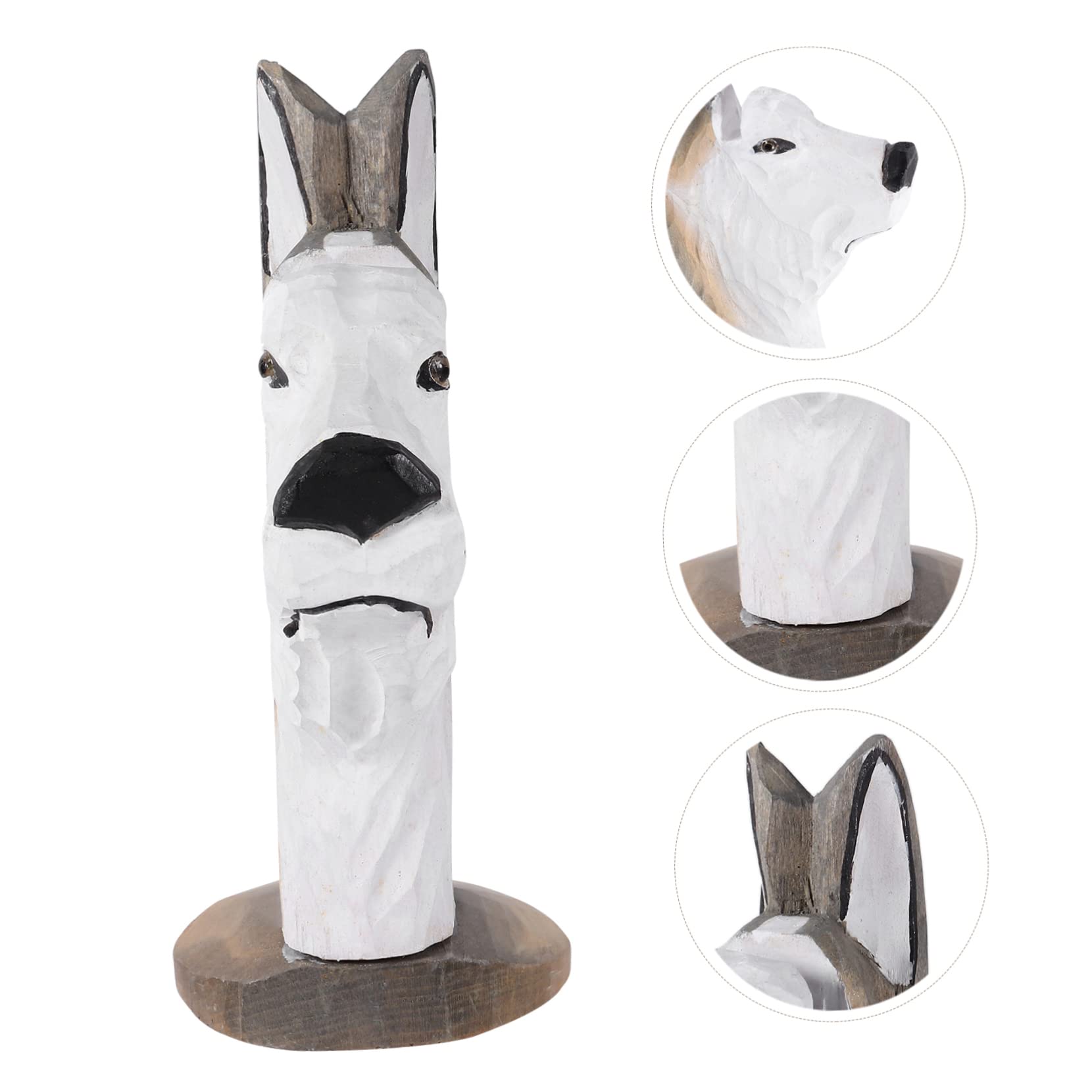 NUOBESTY 3 Stück Holz-Brillengestell Holzdekor Tischplatte Präsentationsständer Rahmenhalter Ständer Hundestatue Tier Brillen Handdekor Brillen-Display-Halterung Praktischer