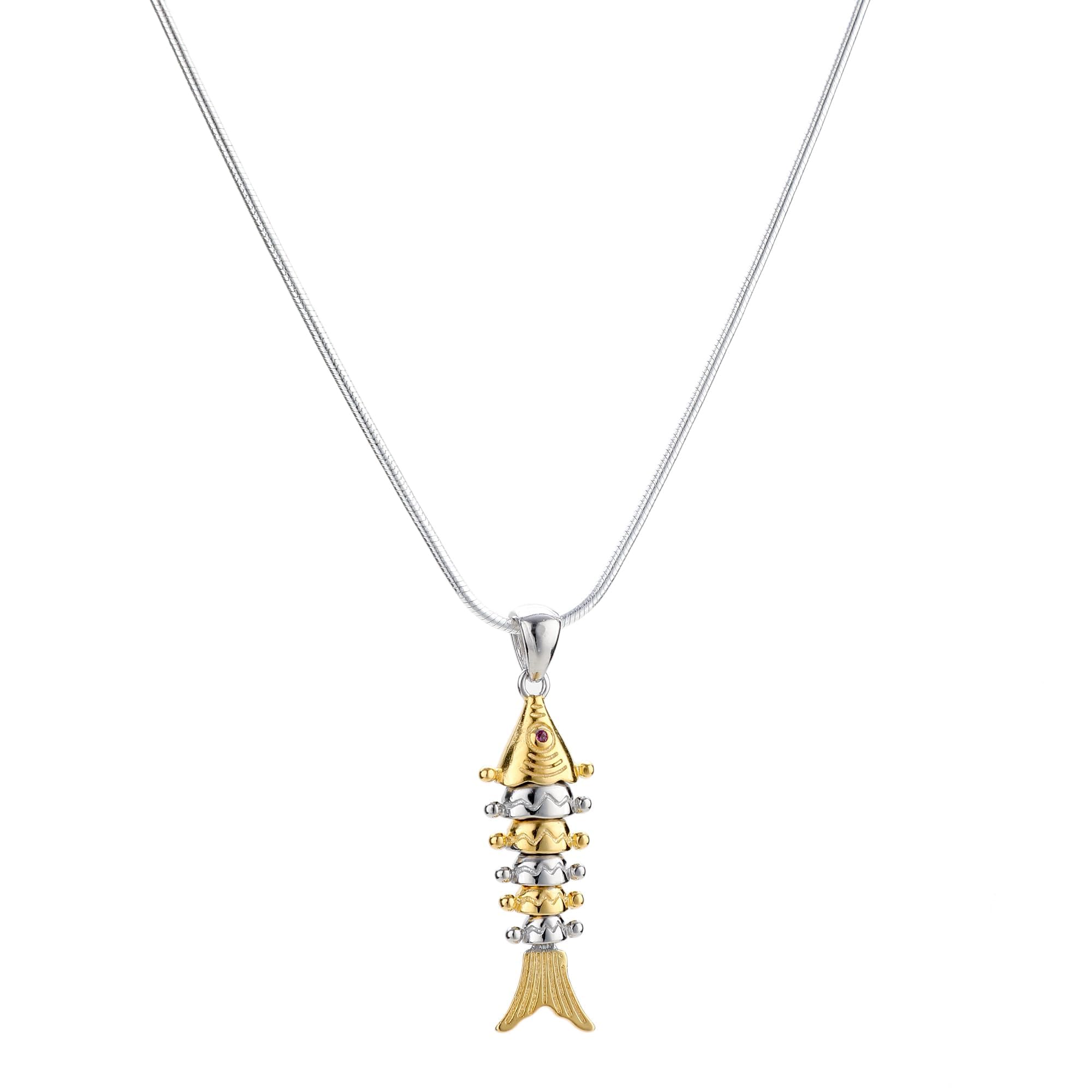 925 Silver Chain Pendant With Fish Charms For Girls And Women Idol For Gifting, Valentines Day And Casual Wears - 8 Grams-image-46