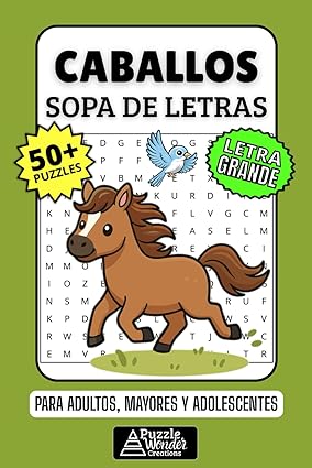 Caballos Sopa de Letras: 50+ Puzzles en Español, Busca Palabras con ...