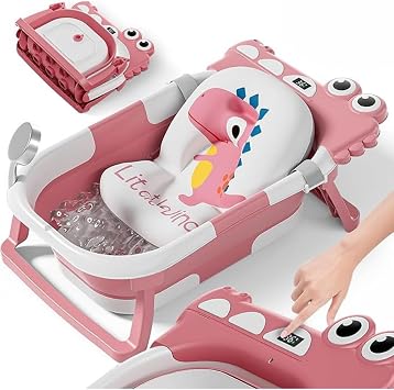 Tam Katlan r Termometreli Yeni Do an K veti   Y kama Yast kl , Avrupa Sertifikal  Bebek K veti - Pembe